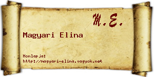 Magyari Elina névjegykártya